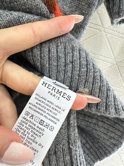 Jacquard Horsehead Short-Sleeve Sweater