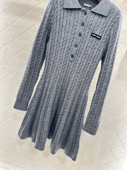 Located Cable Knit Dress