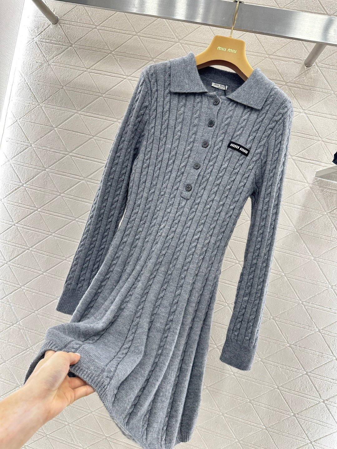Located Cable Knit Dress