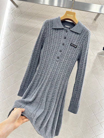 Located Cable Knit Dress