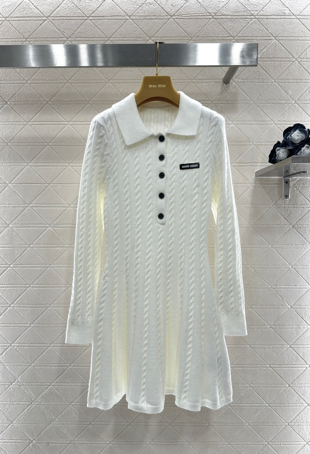 Located Cable Knit Dress