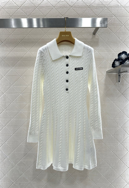 Located Cable Knit Dress
