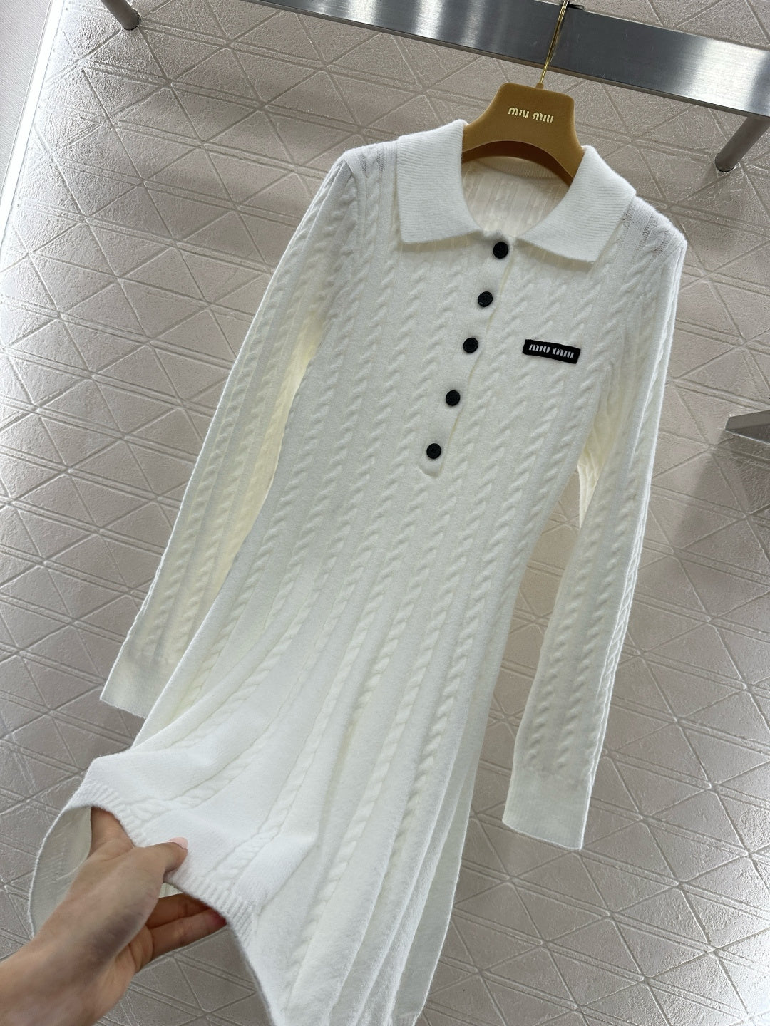 Located Cable Knit Dress