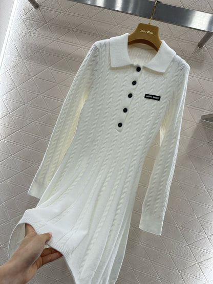 Located Cable Knit Dress