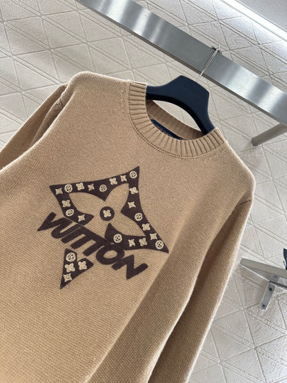 Four-Leaf Clover Color Block Sweater