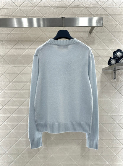 Four-Leaf Clover Color Block Sweater