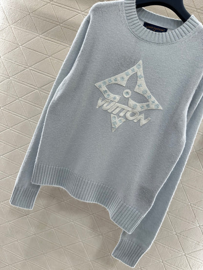 Four-Leaf Clover Color Block Sweater