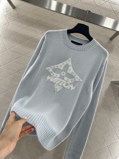 Four-Leaf Clover Color Block Sweater