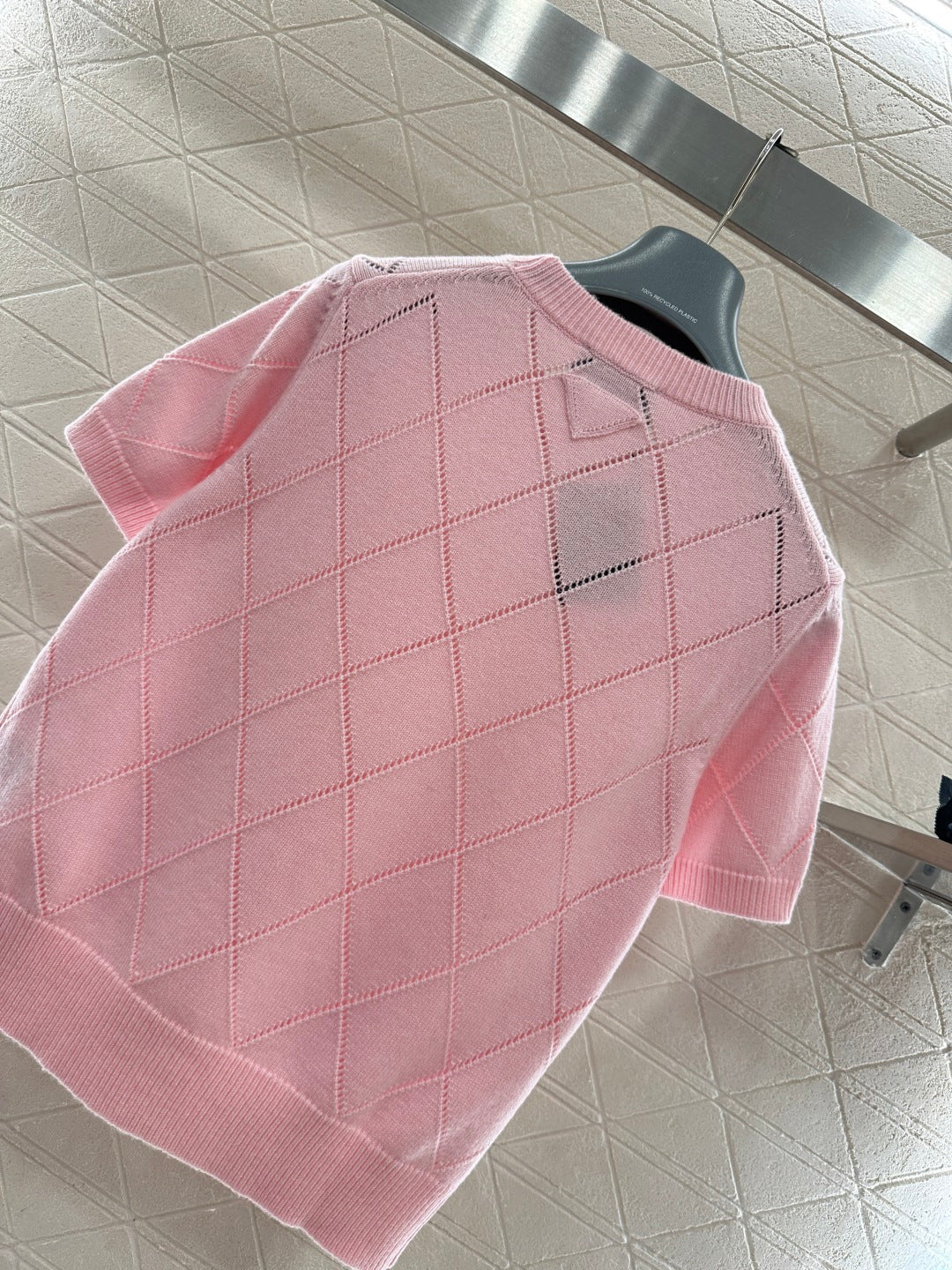Diamond Pattern Short-Sleeve T-Shirt