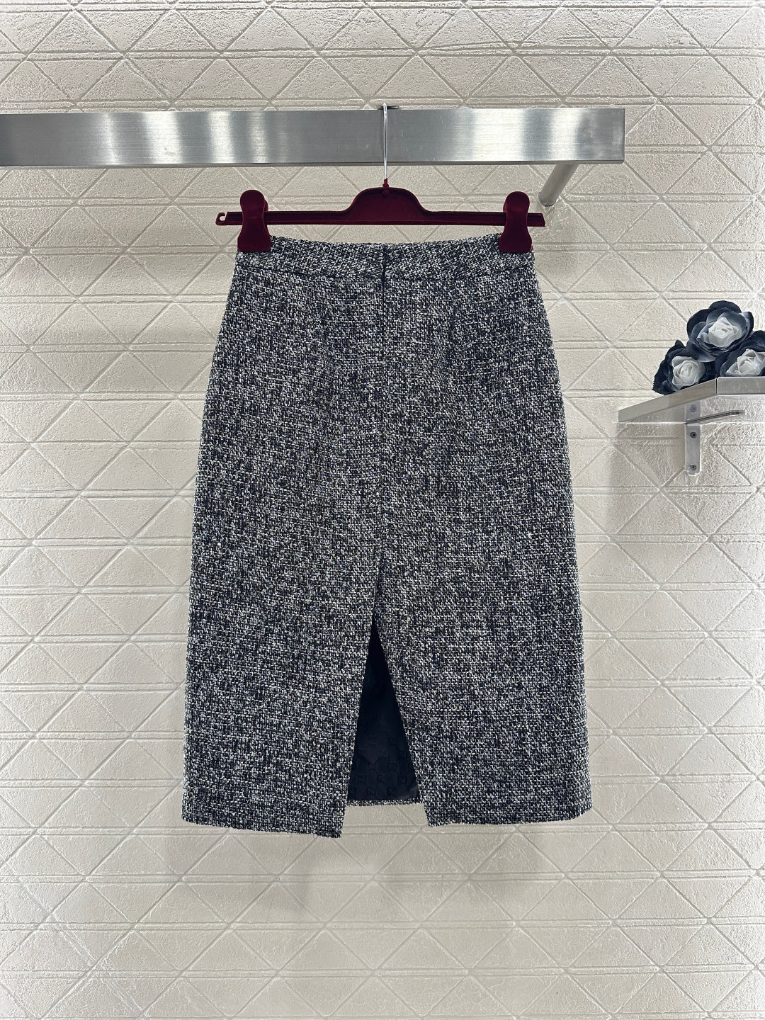Heather Gray Wool Jacket/Skirt