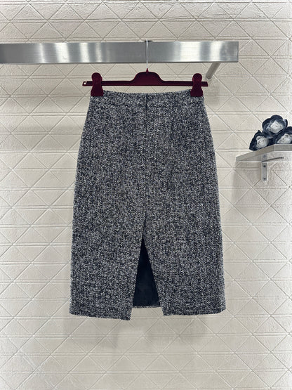 Heather Gray Wool Jacket/Skirt