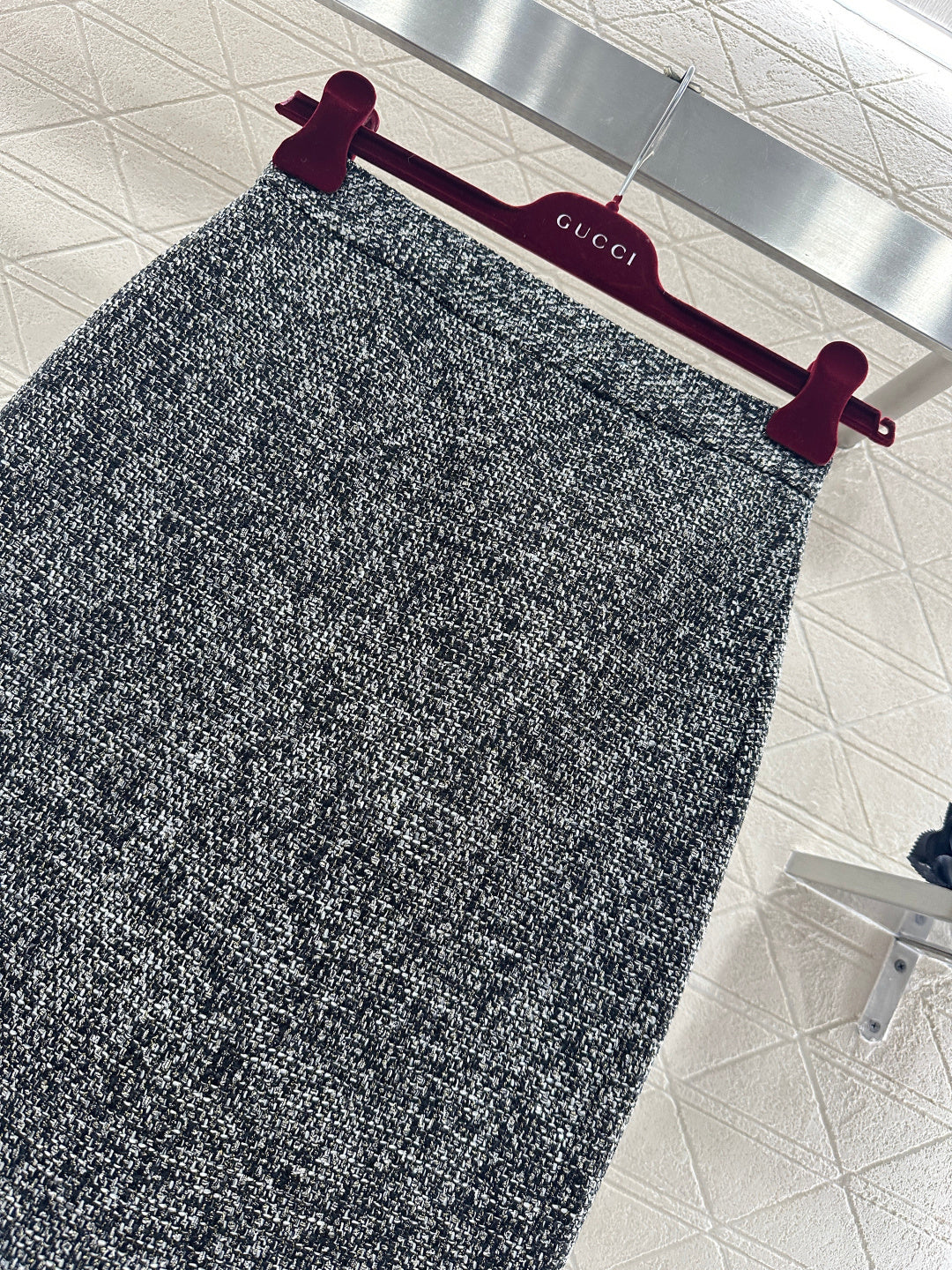 Heather Gray Wool Jacket/Skirt