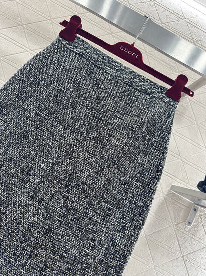 Heather Gray Wool Jacket/Skirt