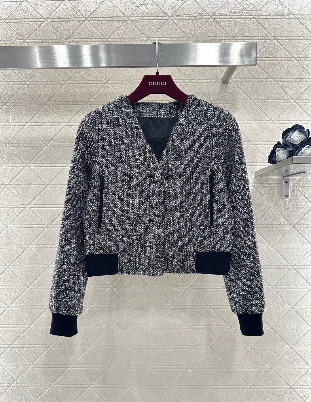 Heather Gray Wool Jacket/Skirt