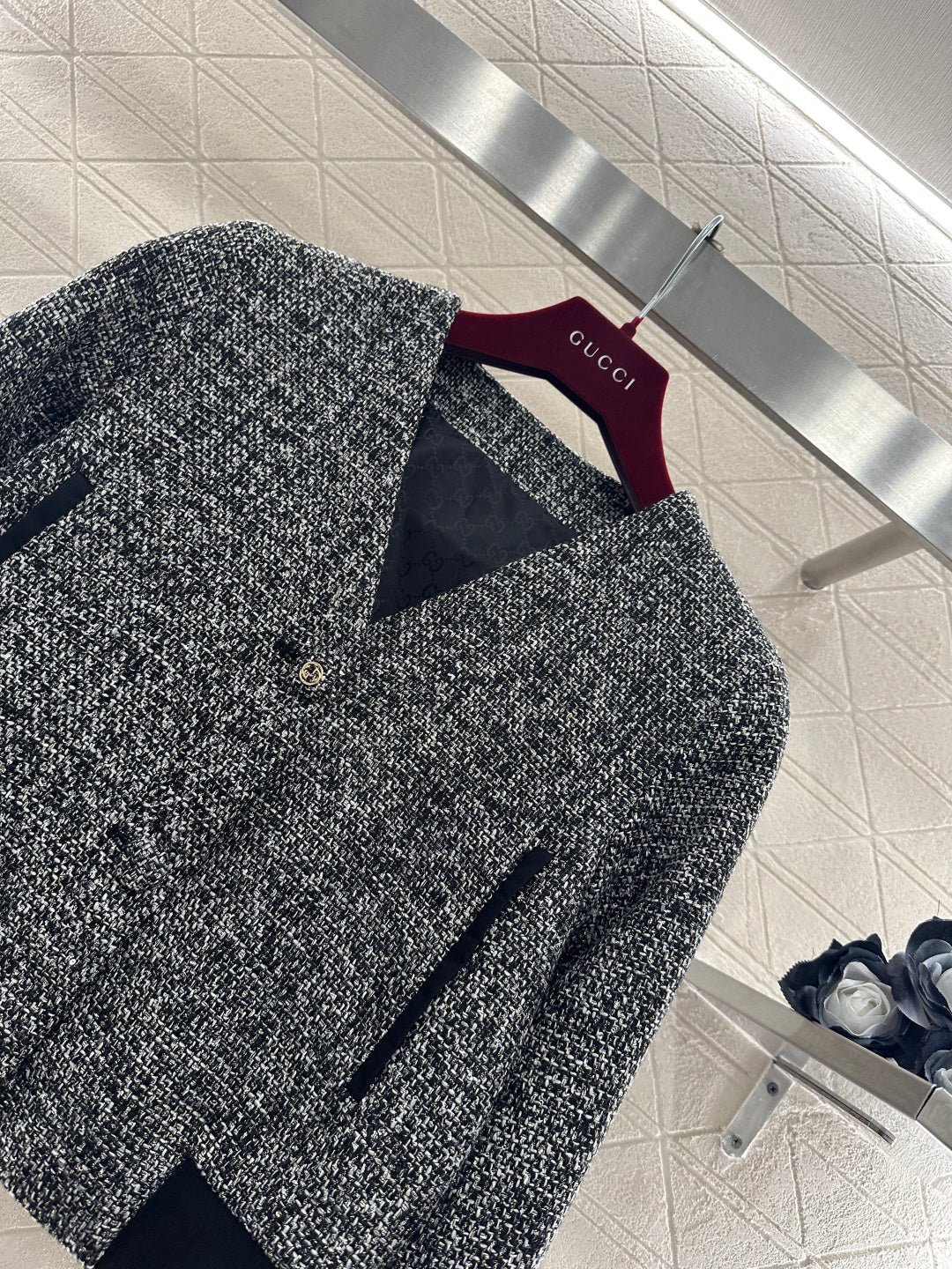 Heather Gray Wool Jacket/Skirt