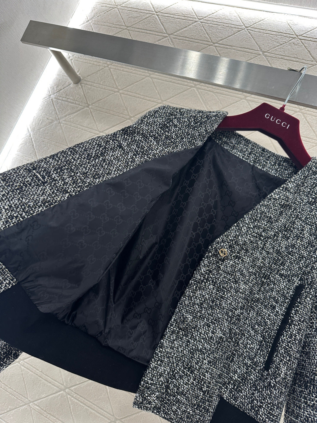 Heather Gray Wool Jacket/Skirt