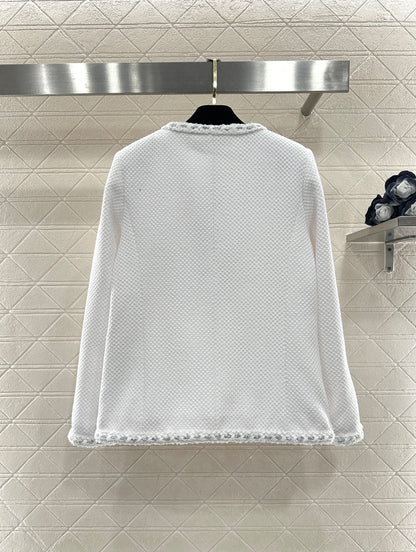 Round Neck Tie-Edge Coat