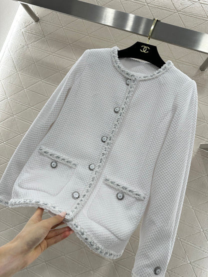 Round Neck Tie-Edge Coat