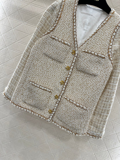 Place-up Faux Two-Piece Jacket