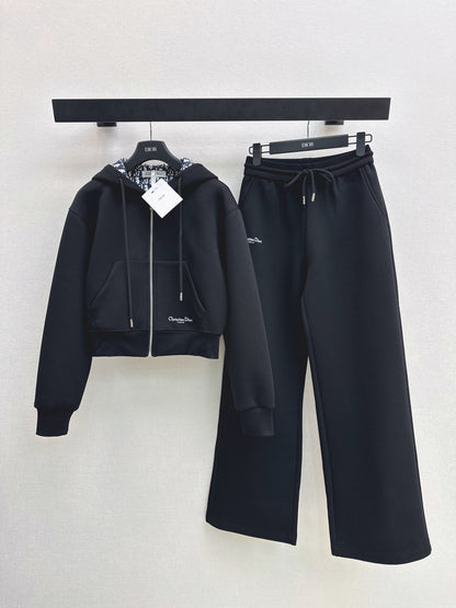 Monogram-patterned casual set