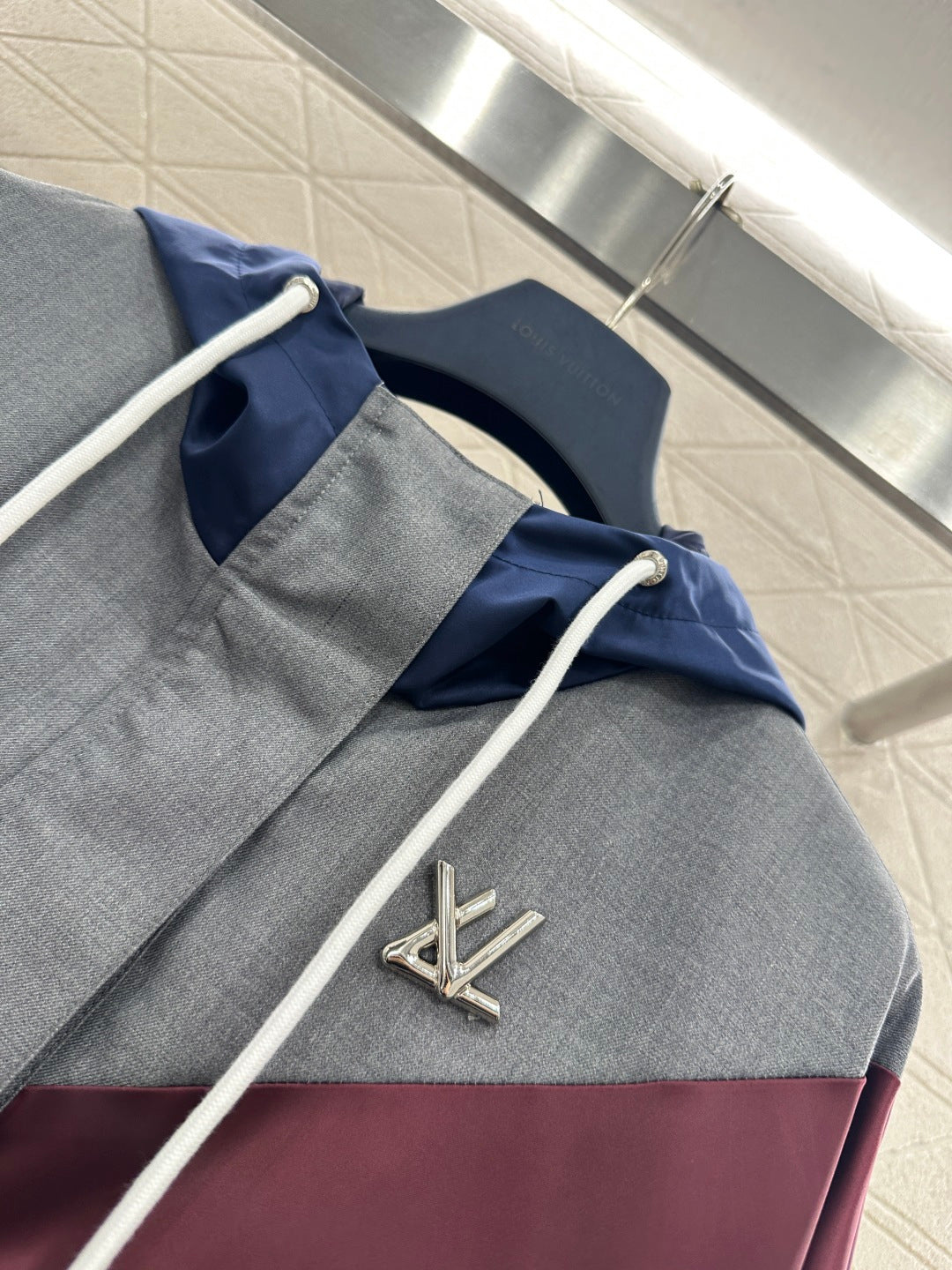 Hooded Color-Blocked Zip-Up Jacket