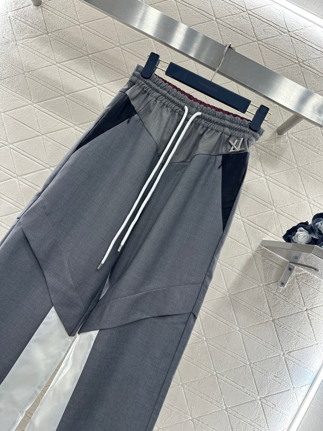 Hooded Color-Blocked Zip-Up Pants