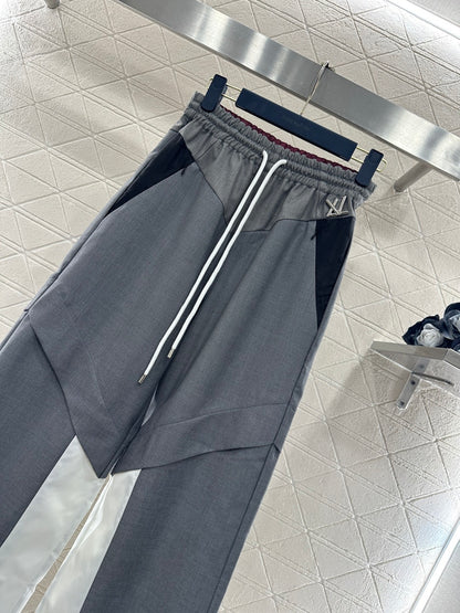 Hooded Color-Blocked Zip-Up Pants
