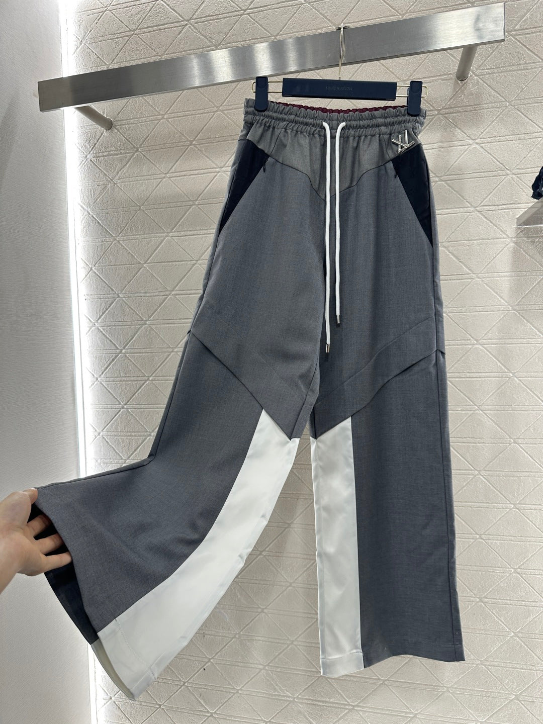 Hooded Color-Blocked Zip-Up Pants