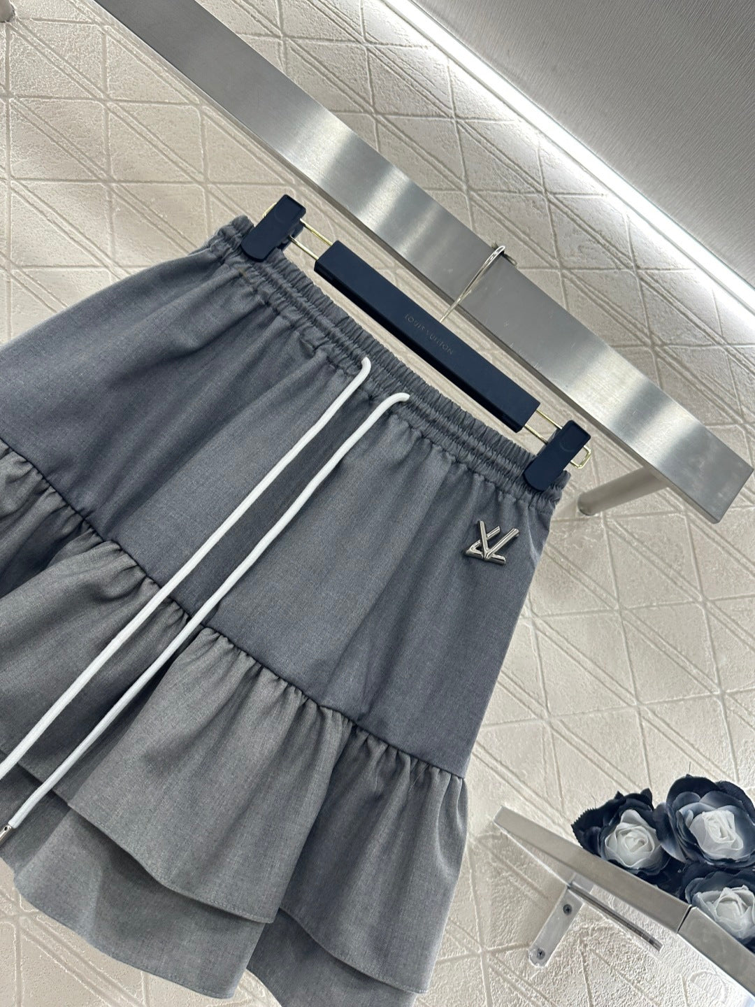 Hooded Color-Blocked Zipper Mini Skirt