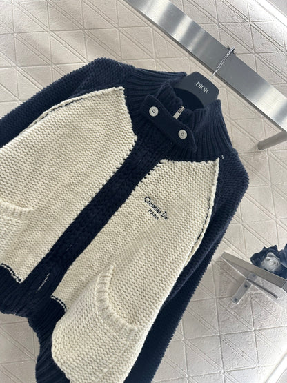 Knitted Zip-Up Cardigan
