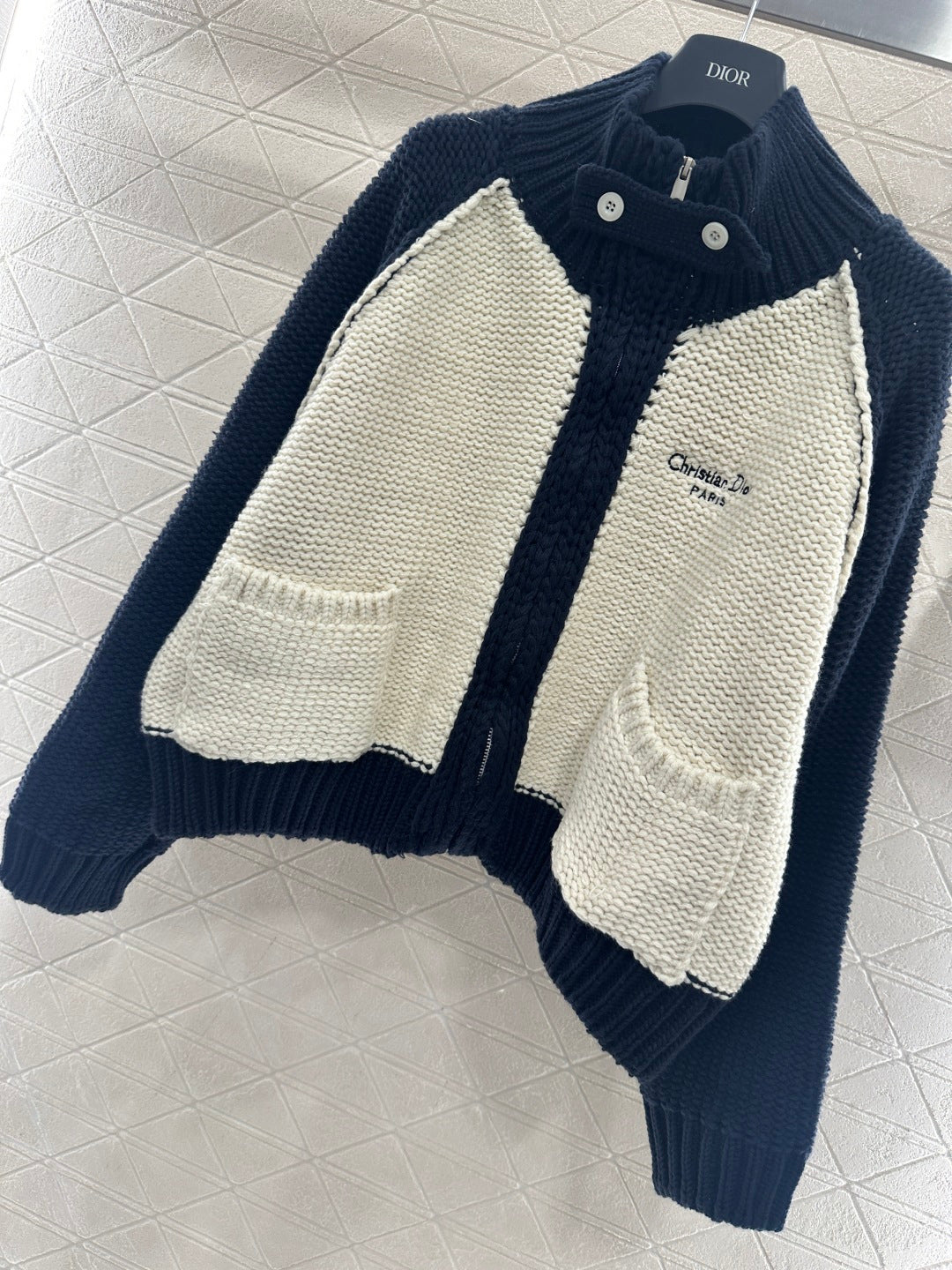 Knitted Zip-Up Cardigan