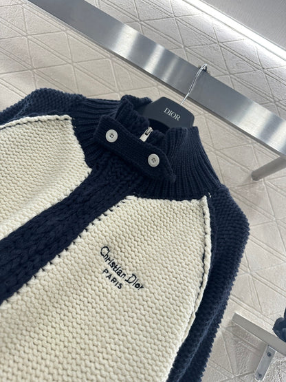 Knitted Zip-Up Cardigan