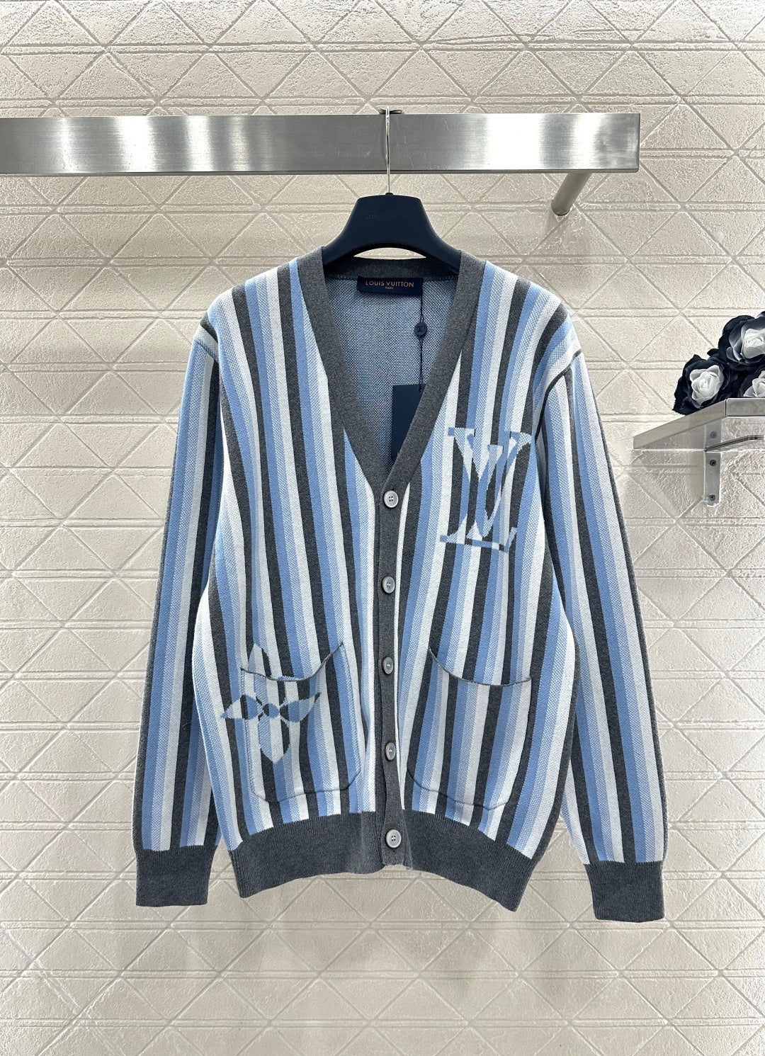 Striped Oversized Knit Cardigan