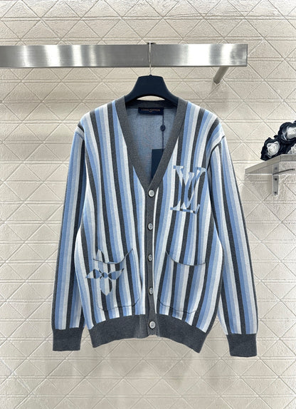 Striped Oversized Knit Cardigan