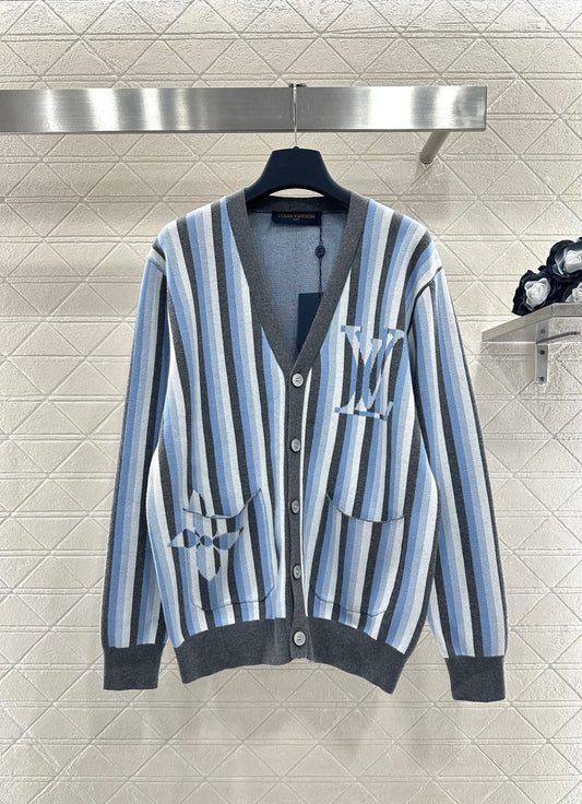 Striped Oversized Knit Cardigan