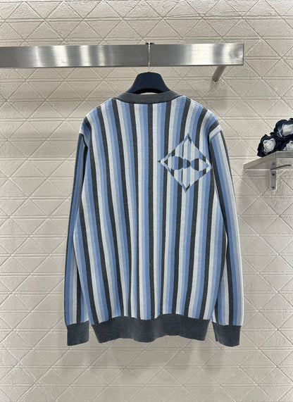 Striped Oversized Knit Cardigan