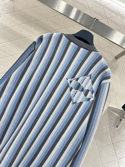 Striped Oversized Knit Cardigan