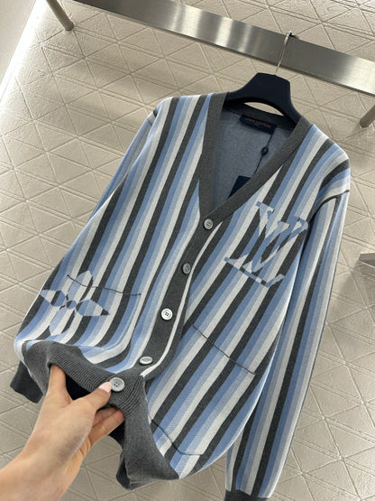 Striped Oversized Knit Cardigan