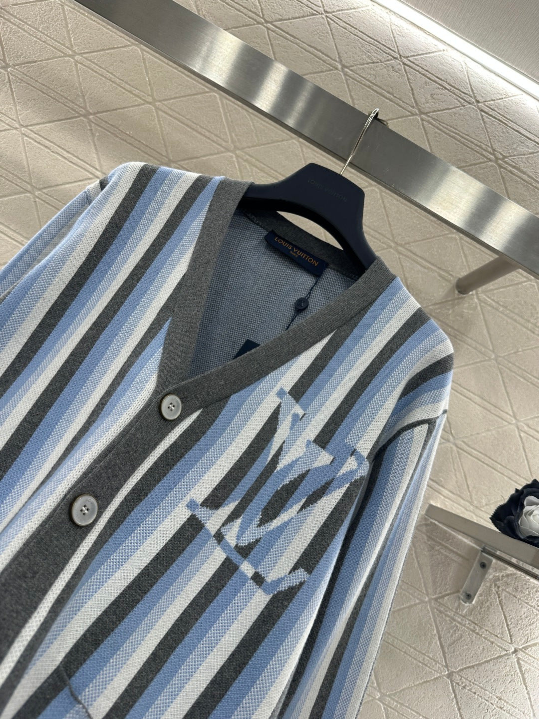 Striped Oversized Knit Cardigan