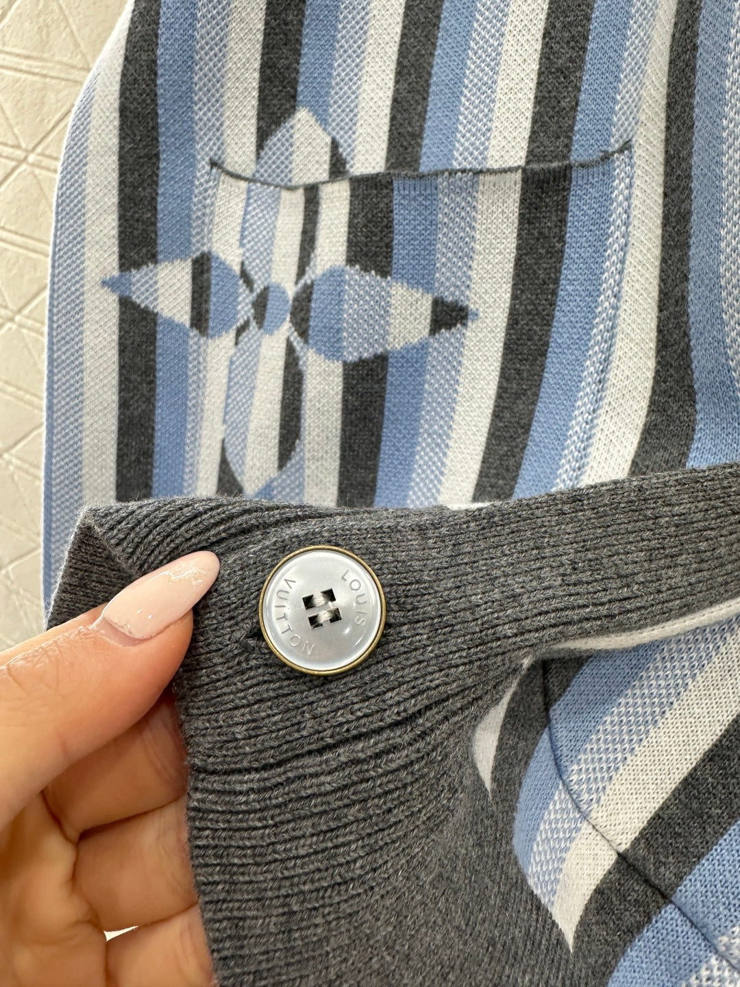 Striped Oversized Knit Cardigan