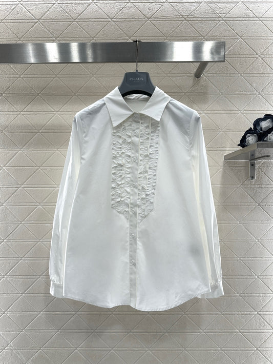 Located Ruffled Lace Shirt