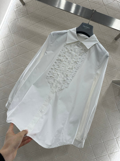 Located Ruffled Lace Shirt