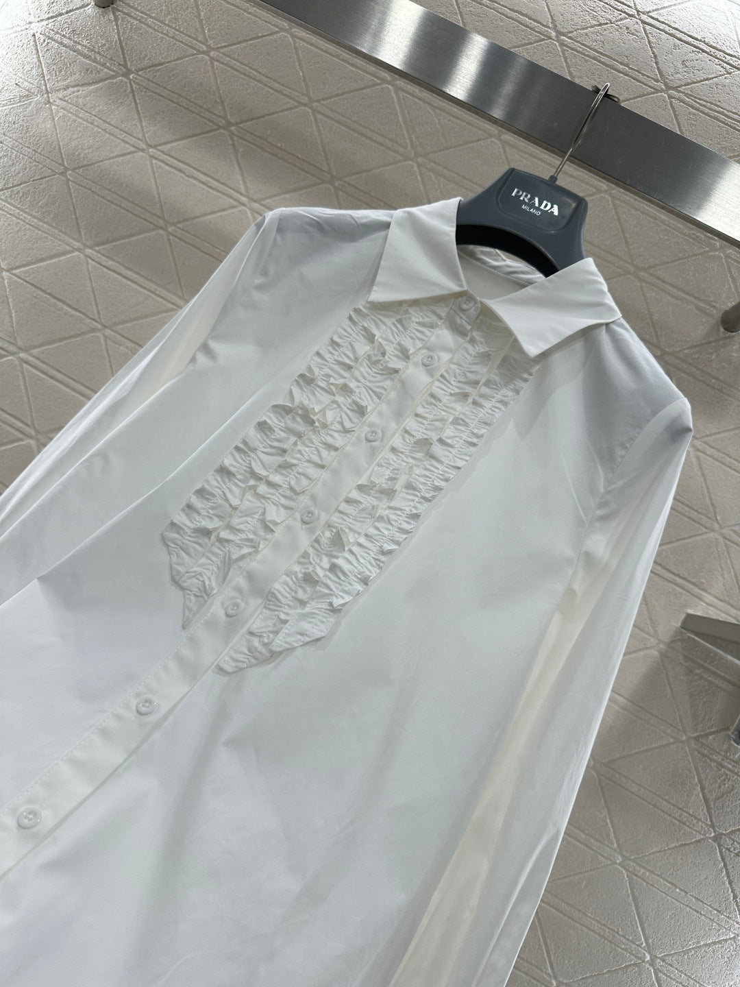 Located Ruffled Lace Shirt