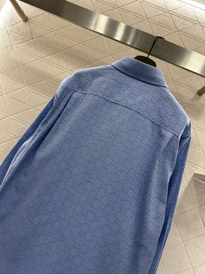 Jacquard Embroidered Pocket Shirt