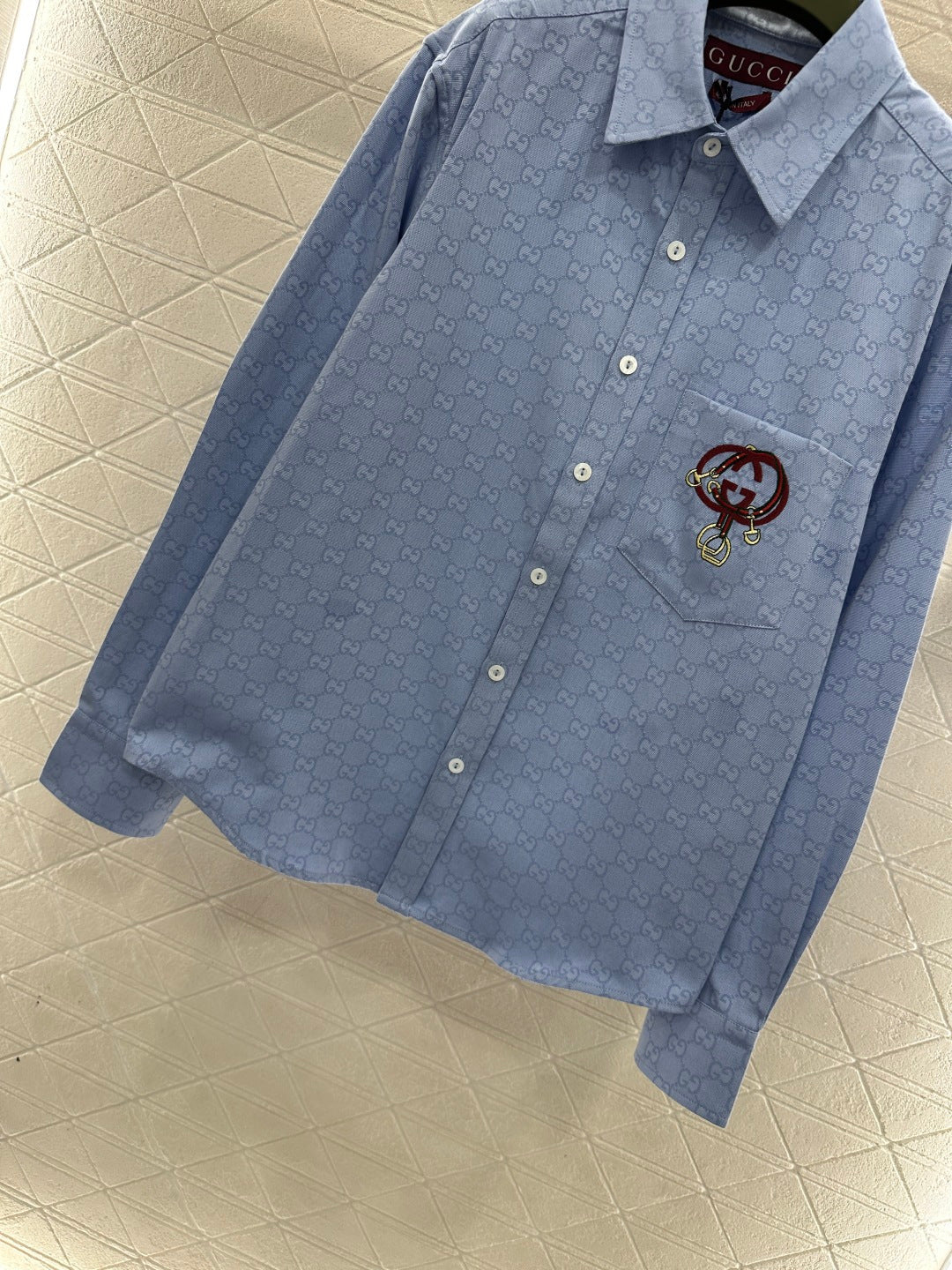 Jacquard Embroidered Pocket Shirt