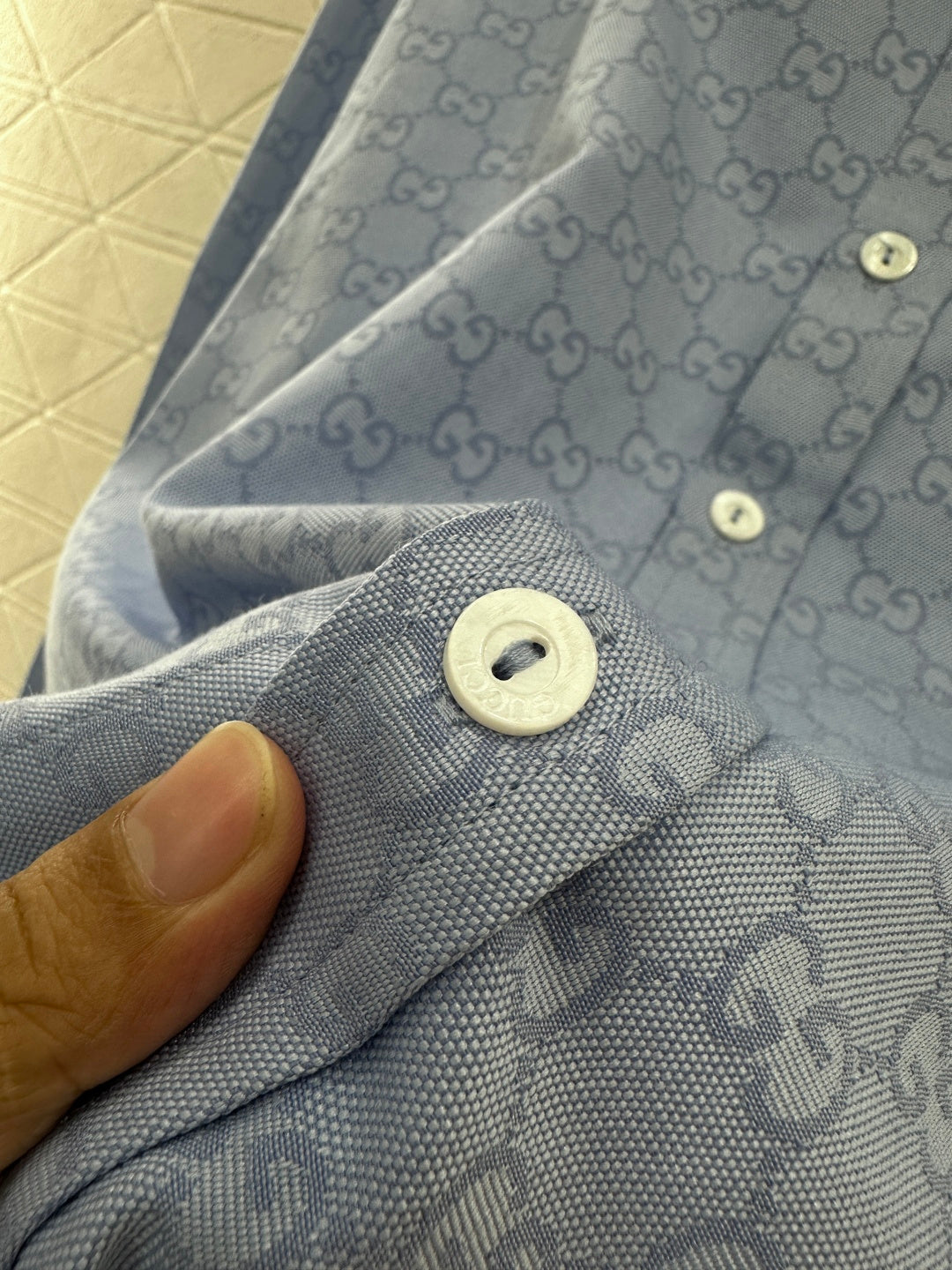 Jacquard Embroidered Pocket Shirt