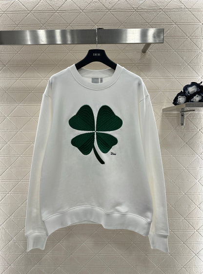 Four-Leaf Clover Letter Sweatshirt