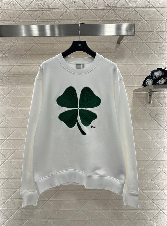 Four-Leaf Clover Letter Sweatshirt