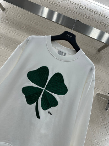 Four-Leaf Clover Letter Sweatshirt