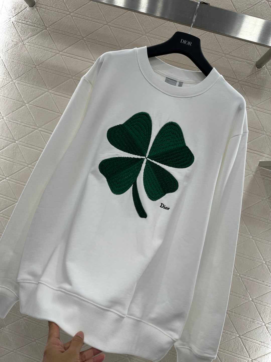 Four-Leaf Clover Letter Sweatshirt